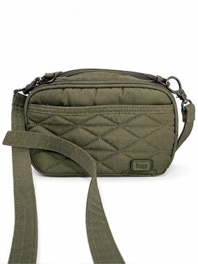 LUG Roundabout Quilted Olive Green Crossbody Travel Utility Bag